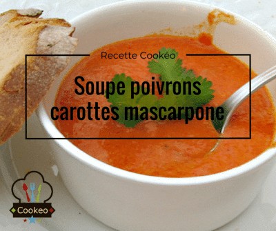 Soupe poivrons-carottes-mascarpone